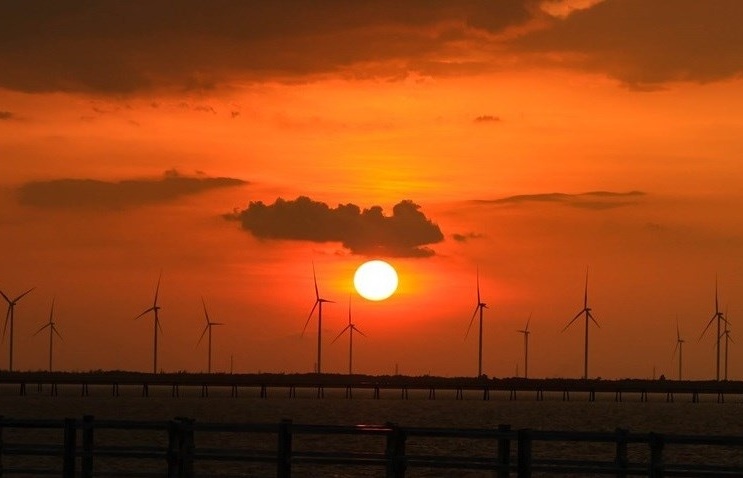 Bac Lieu’s wind power farm: A must-see destination for sunset lovers