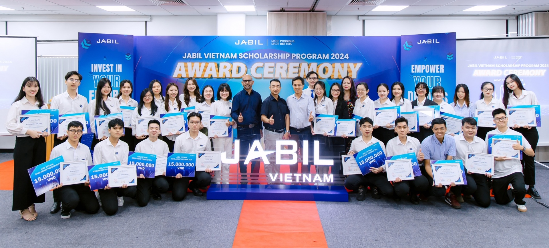 Jabil awards 30 Vietnamese students scholarships
