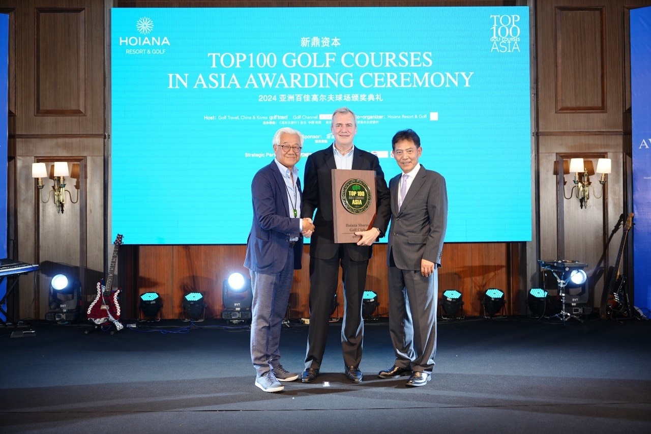 hoiana shores golf club again places in top 100 golf courses in asia