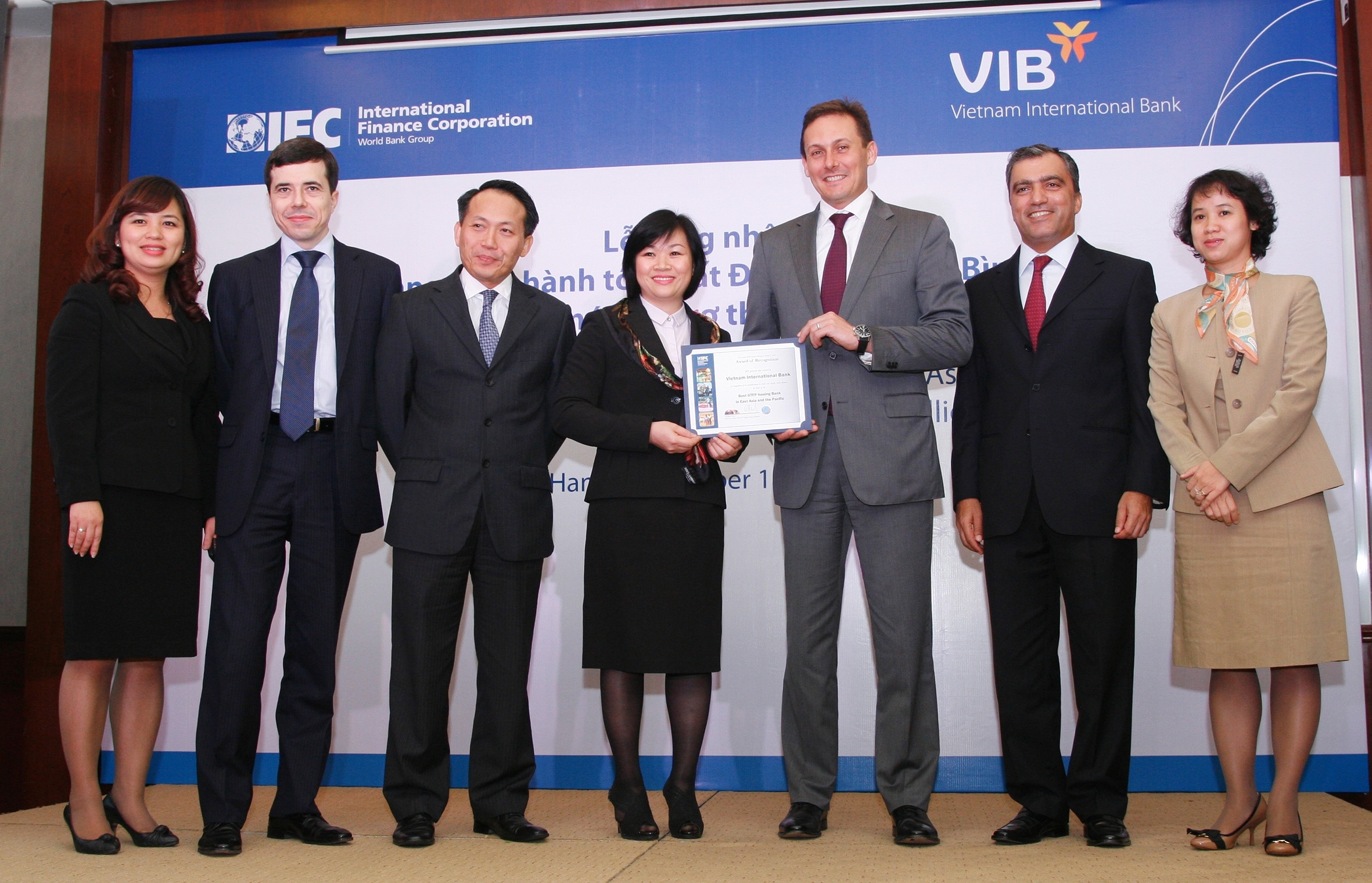 IFC issues sign of respect for VIB