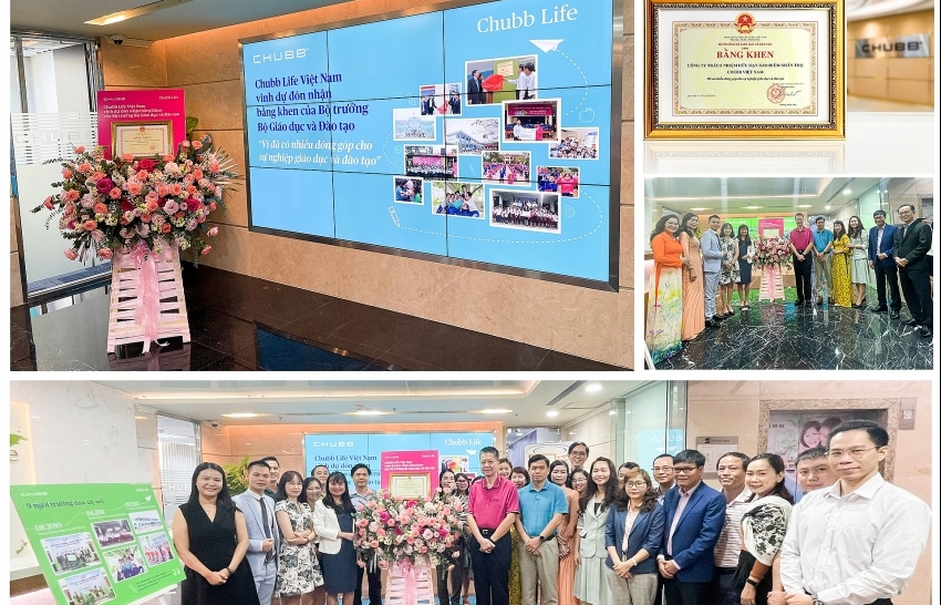 Chubb Life Vietnam awarded Certificate of Merit by Minister of Education and Training