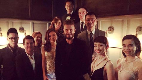 david beckham invites vietnamese stars to attend beijing party