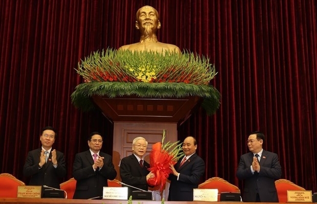 nguyen phu trong re elected as party general secretary