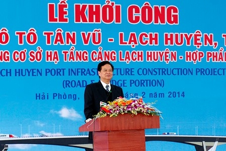 construction of tan vu lach huyen highway project starts