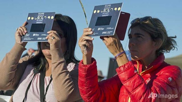 'Ring of fire' eclipse delights Africa, South America