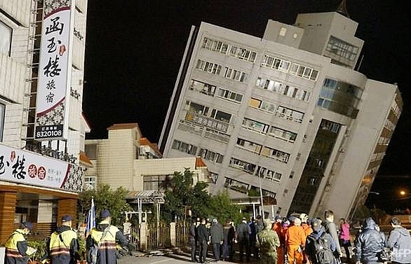 Two dead, more than 210 injured in Taiwan quake