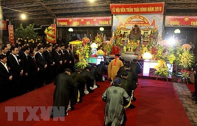 tran temple festival opens in thai binh