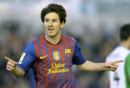 Messi hits 50th goal of season
