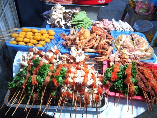 delicious grilled food of sapa town