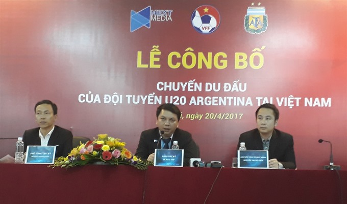 Argentina’s U20s to play two matches in Việt Nam