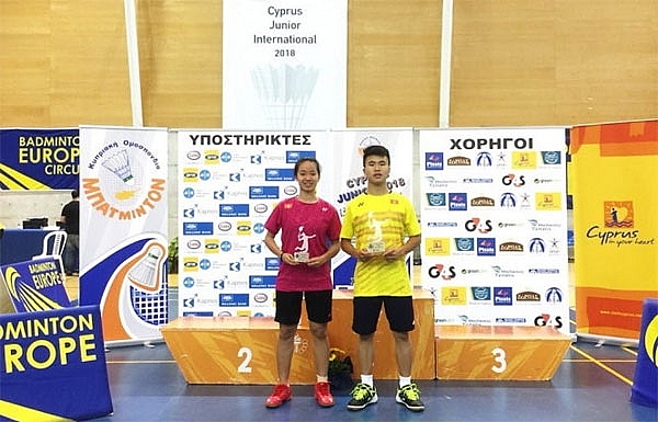vn player wins cyprus junior badminton event
