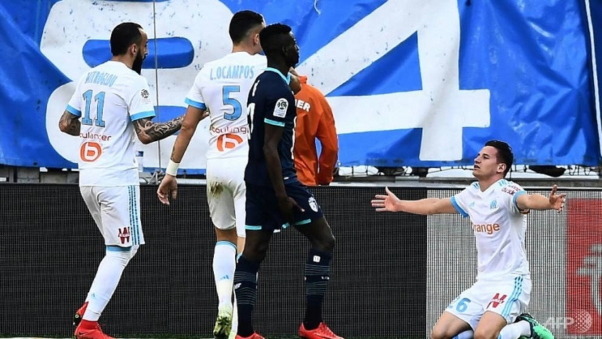 marseille route lille monaco toppled by guingamp