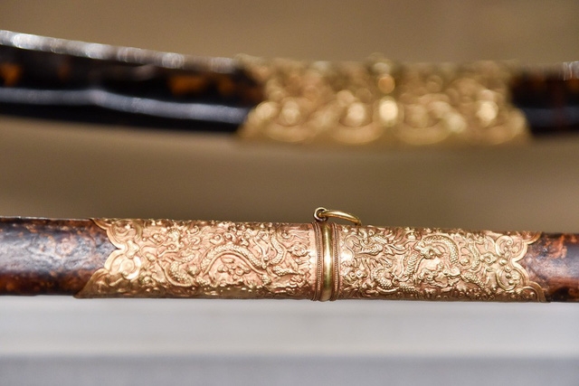 nguyen dynasty sword displayed at hanoi museum