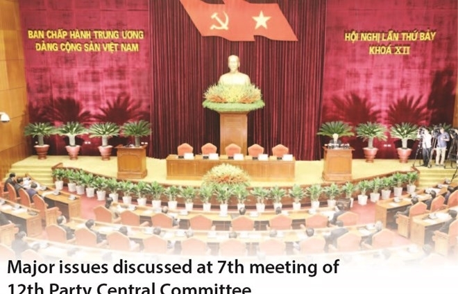 Major issues discussed at 7th meeting of 12th Party Central Committee