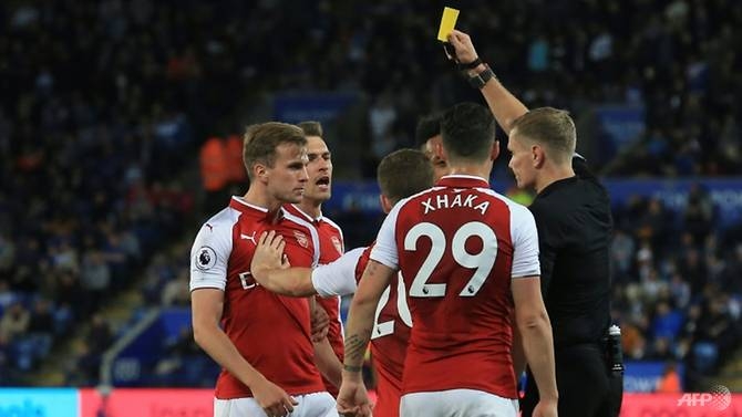 arsenal fined over leicester referee rage
