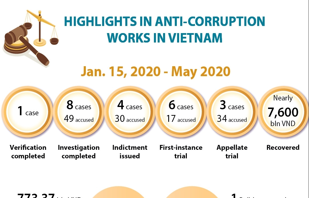 Highlights in anti-corruption works in Vietnam (Infographics)