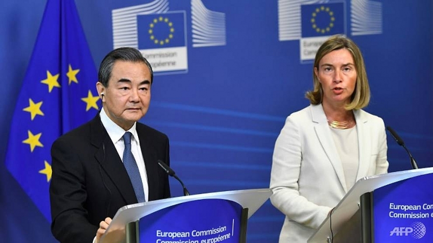 eu not at war with anyone on trade mogherini