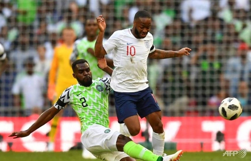 Troubled Sterling booked for diving as England down Nigeria