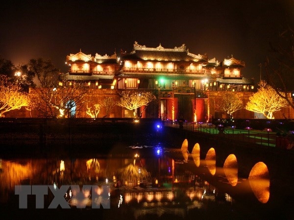 hue city lights up public places to attract more tourists