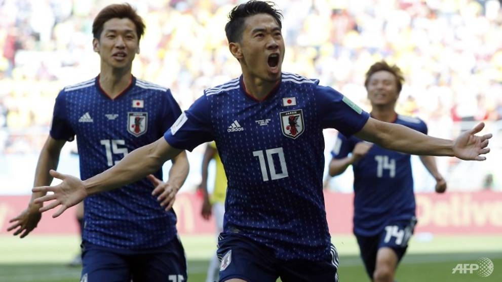 world cup japan beat 10 man colombia to create history