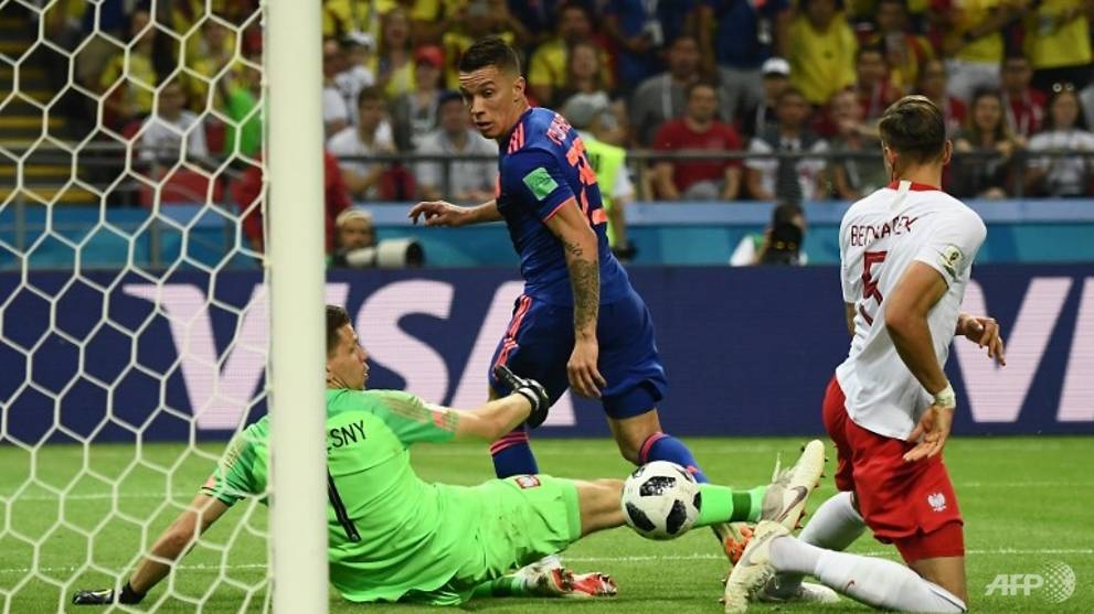 colombia win 3 0 to knock poland out of world cup