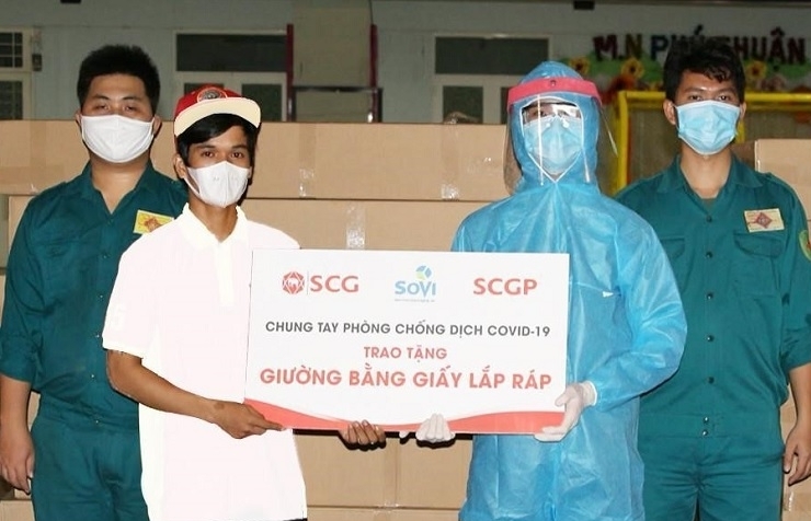 SCGP hands over unique paper innovations to support COVID-19 fight