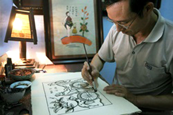 Folk painting village, poet Hoang Cam, But Thap Temple, Dong Ho painting