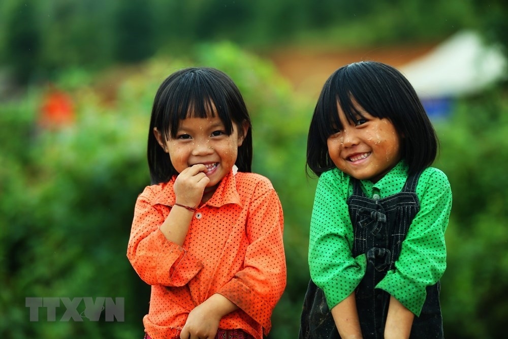 innocent smiles of mountainous children