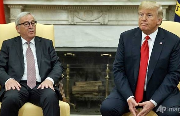 Trump, EU's Juncker agree to ease trade tensions