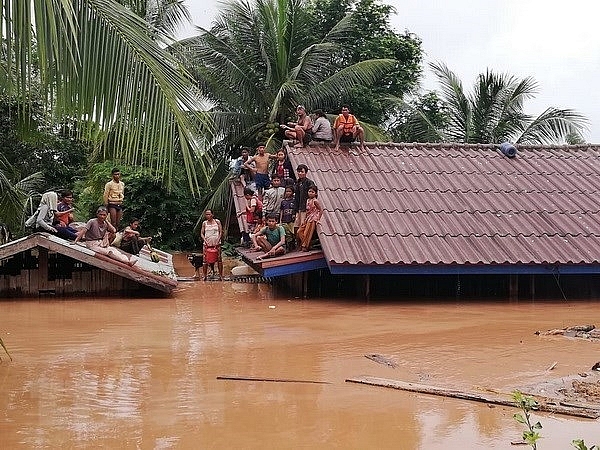 laos warns against fake news photos of dam collapse