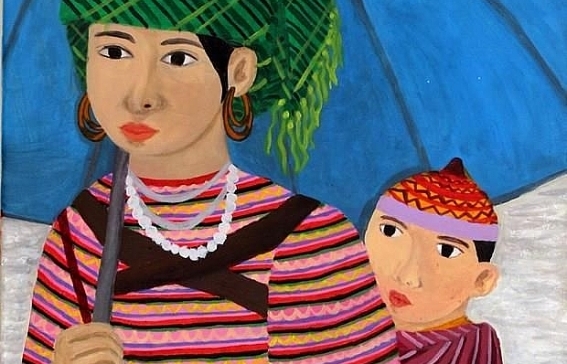 painting by vietnamese hearing impaired artist on display in italy