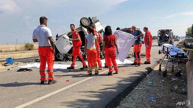 16 foreign farm workers killed in two crashes in italy