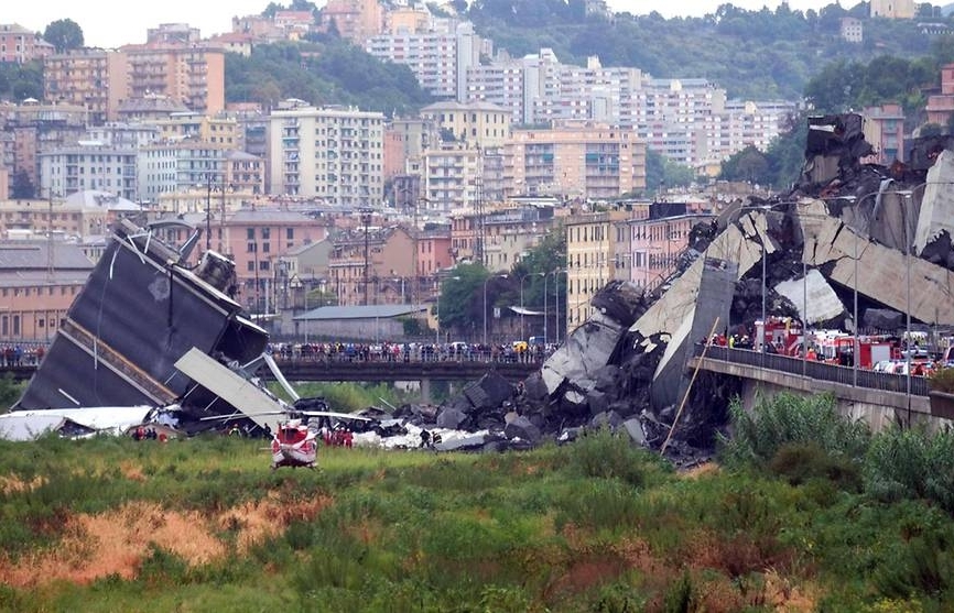 Italy highway bridge collapses in Genoa, at least 22 dead