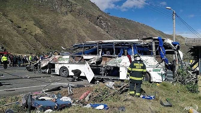 authorities struggle to identify ecuador tourist bus crash victims