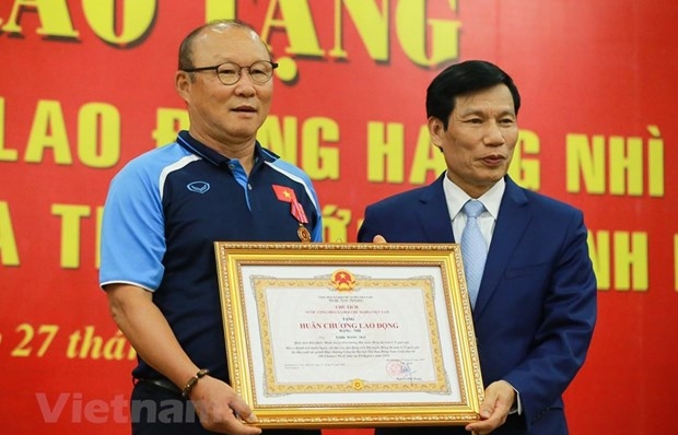 Football coach Park Hang-seo honoured with Second-Class Labour Order