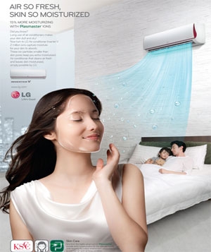 LG’s air conditioners lock in skin natural beauty