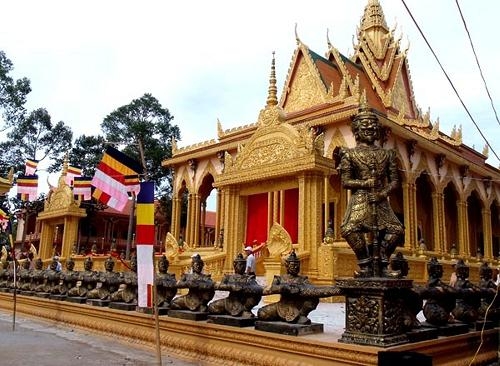 khmer temple, tra vinh, hang temple, vam ray