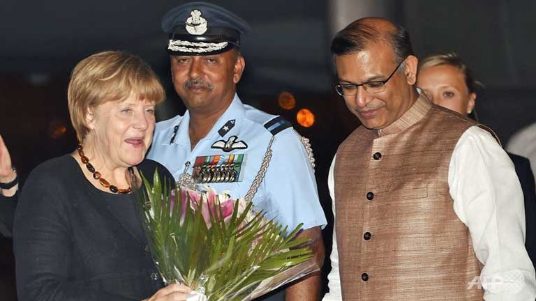 Angela Merkel lands in India, with trade high on the agenda