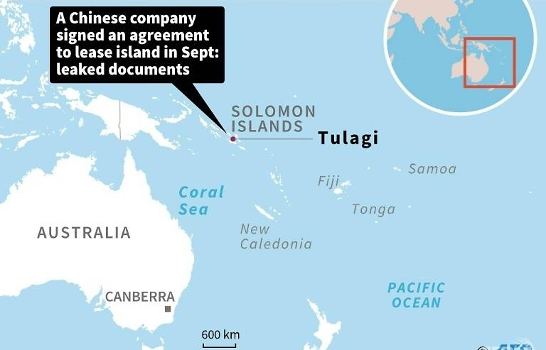 China signs deal to 'lease' Pacific island in Solomons