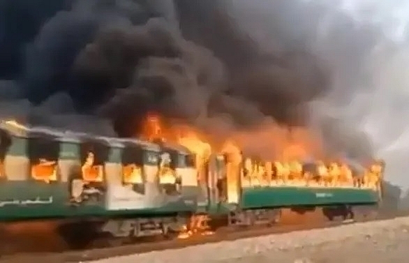 At least 71 killed, dozens injured after train fire in Pakistan caused by cooking accident