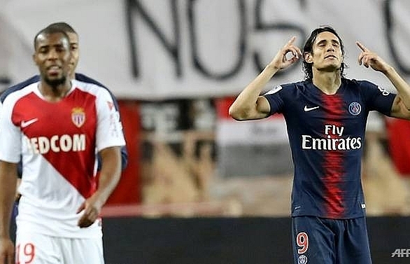 Cavani bags hat-trick as PSG leave Henry's Monaco down and out