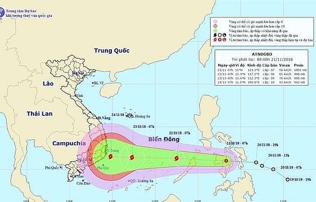 Ninth typhoon to hit south central region