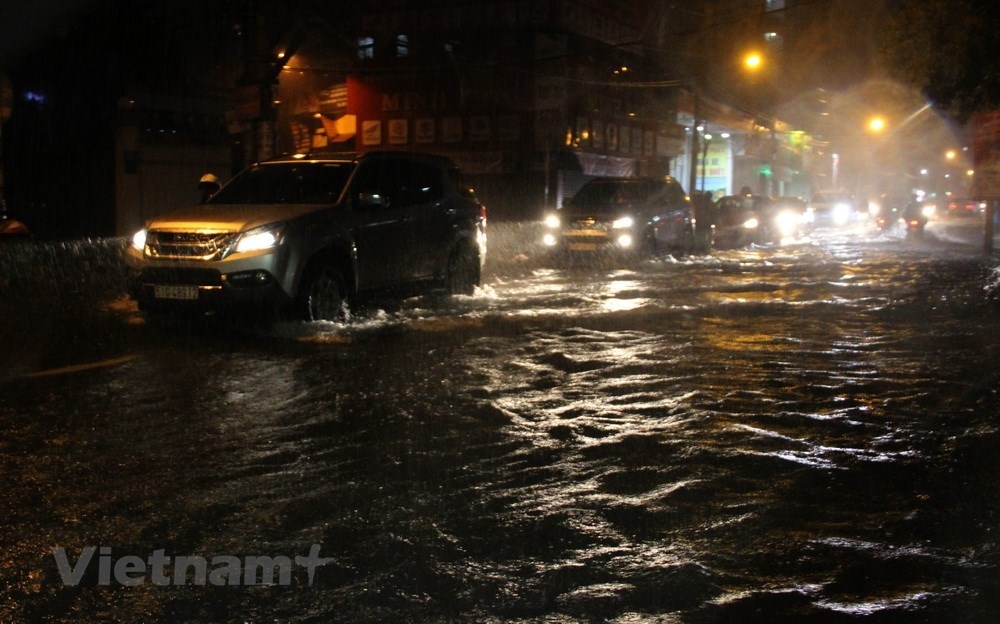 ho chi minh city seriously flooded due to storm usagi