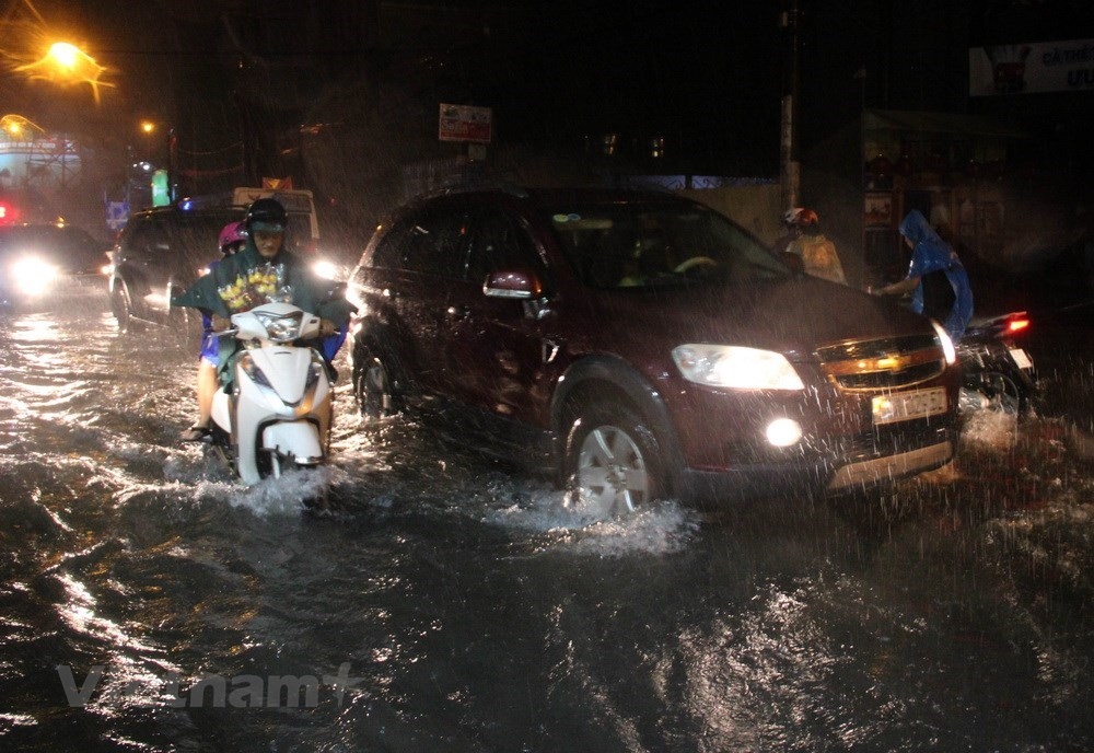 ho chi minh city seriously flooded due to storm usagi