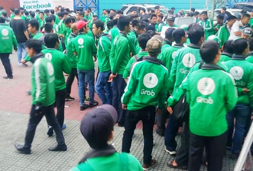 GrabBike drivers go on strike for second time