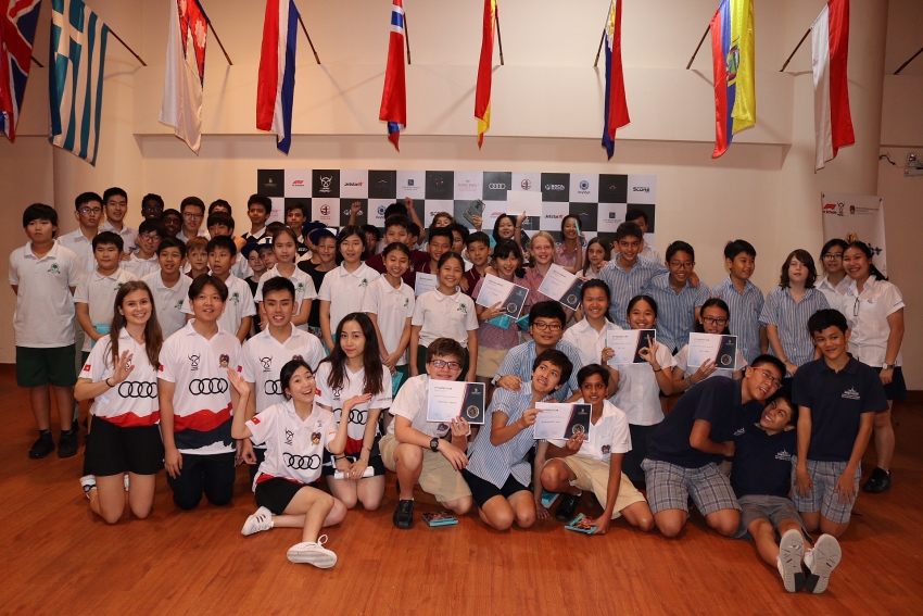ho chi minh city students line up for first f1 grand prix in vietnam
