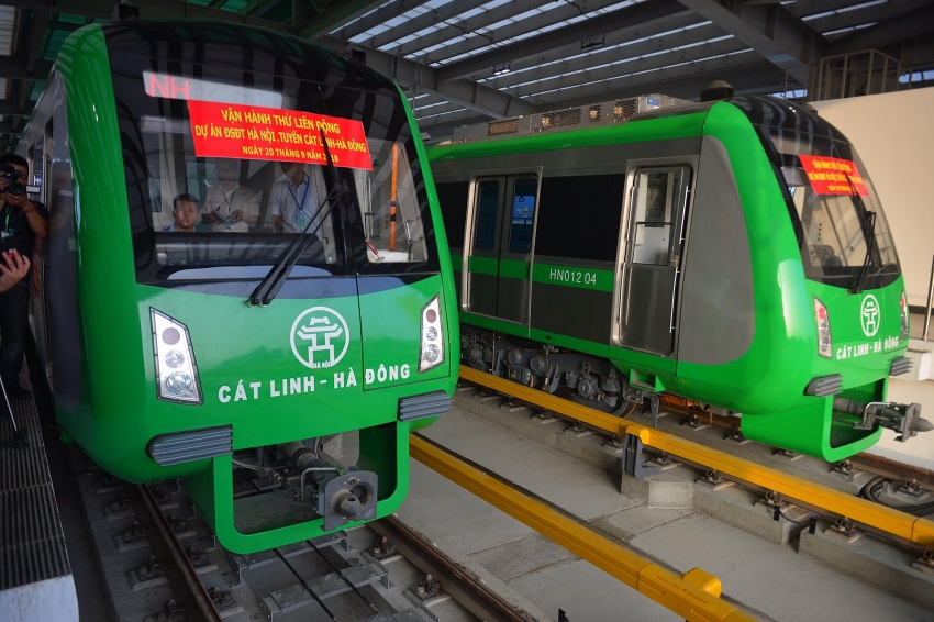 cat linh hadong elevated urban railway first test run