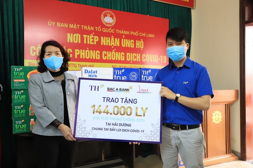 TH Group presents milk and drinks in Hai Duong and Quang Ninh