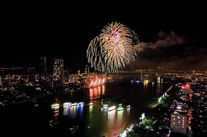 danang fireworks festival to celebrate bridges