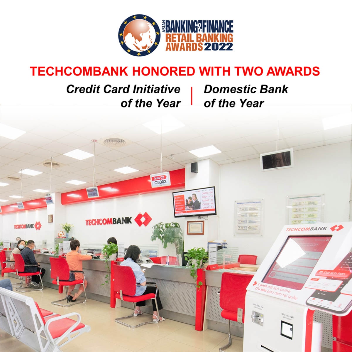 Techcombank shining at ABF Retail Banking Awards 2022